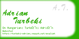 adrian turbeki business card